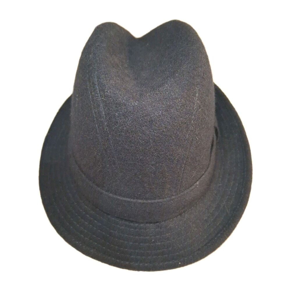 Vintage Arlin Fedora Hat Black Mens L Classic Wool